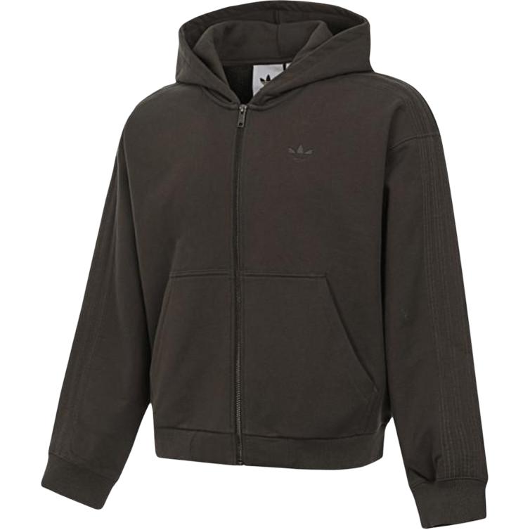 Adidas Originals Premium Essentials Knit Hoodie Men s Black JD3337 XS