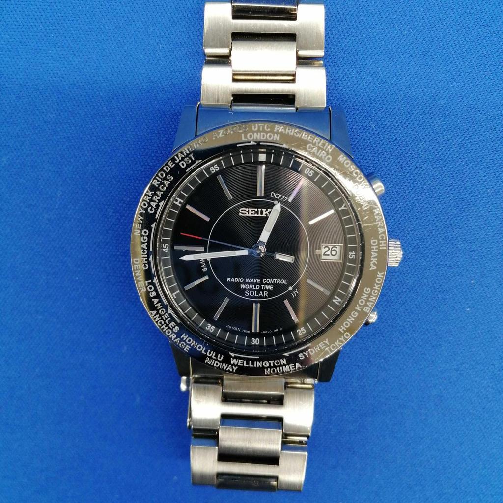Used SEIKO 7B25-0AE0 Solar Radio-Controlled Watch
