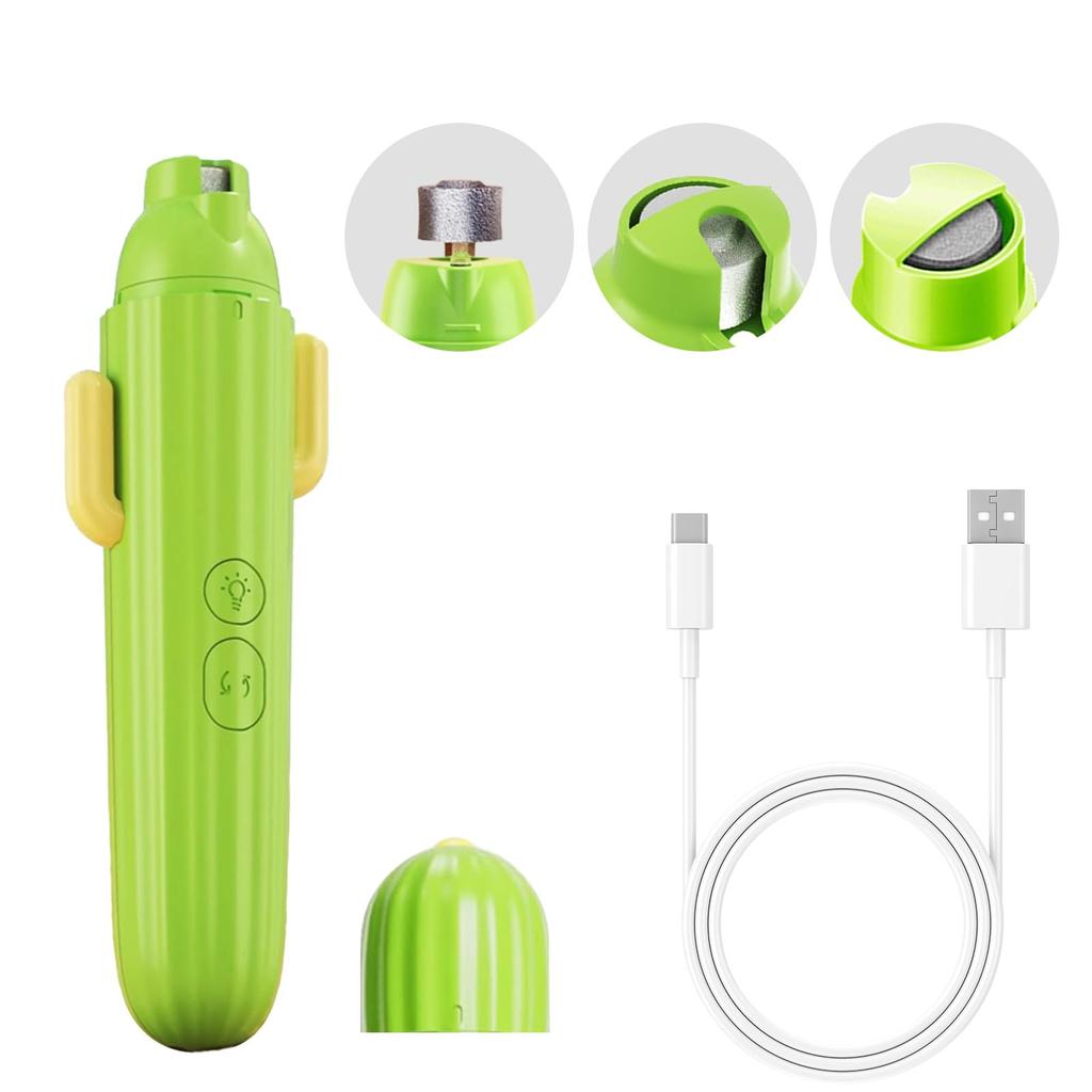 Ulepszony Pilnik do Pazurów dla Ptaków i Obcinacz do Pazurów z Lampą LED, 2-biegowy Elektryczny Akumulatorowy Kamień do Szlifowania Dzioba Ptaka