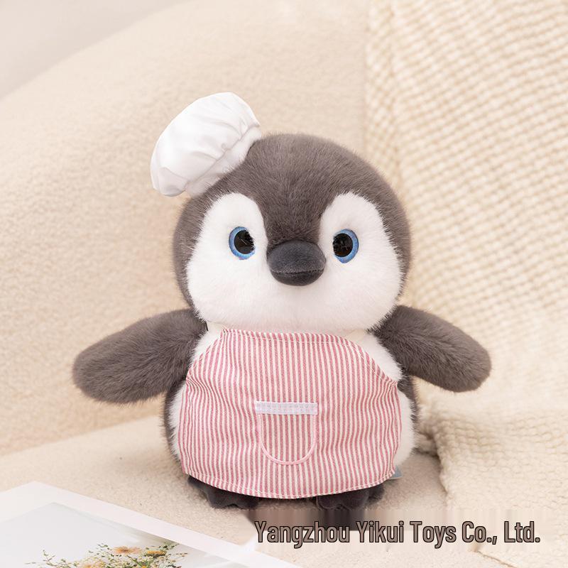 Penguin Brother & Sister Bib Plush Toy - Kid's Comfort Doll & Gift Pillow