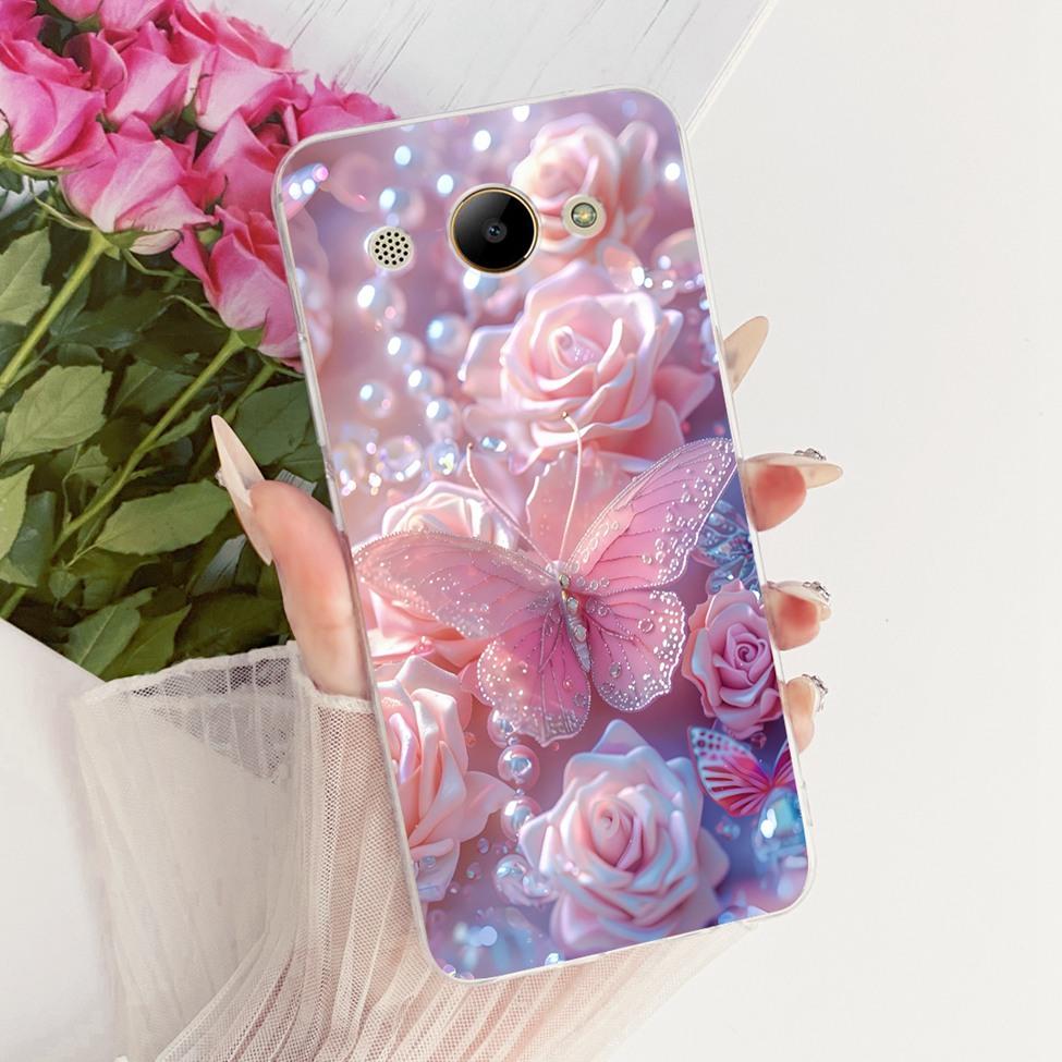 Casing For Huawei Y3 2018 Cover For Huawei Y3 2017 Case Aesthetic Luxury Cute Cat Fashion Butterfly Funny Painted Casing