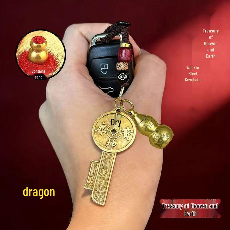 2026 Zodiac Treasure Key Pendant: Golden Qiankun Pathway with Wealth-Enhancing Five-Path Design