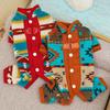 Winter and Autumn Four-legged Baggy Coat with Fur Lining for Pet Dogs and Cats. Decorative Ethnic-style Pajamas for Dogs and Cats.
