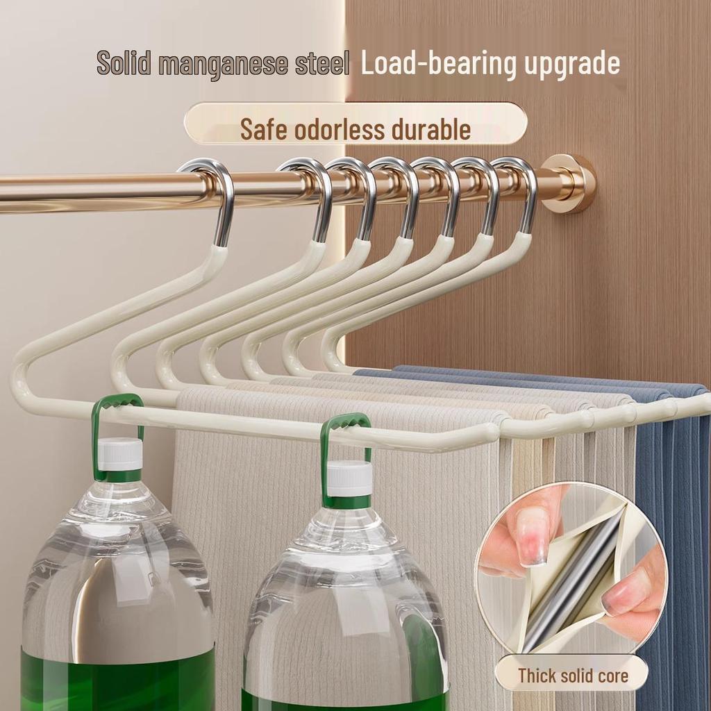 Goose-shaped Stainless Steel Pants Rack - Trace-free Hanger for Wardrobe Organization and Storage