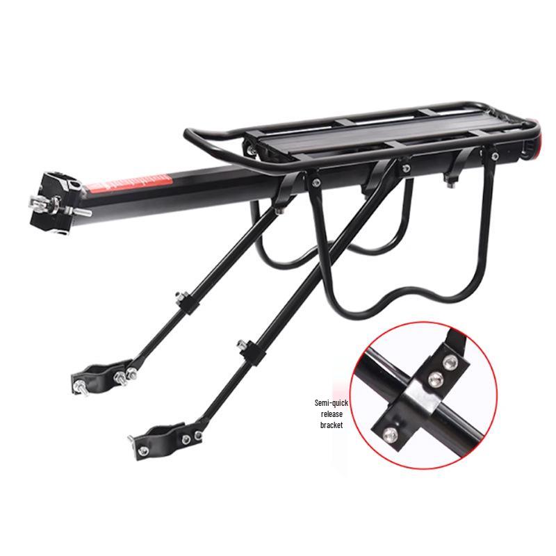 

Aluminum Quick Release Rear Bike Rack - Mountain Bike Cargo Rack for Passengers & Luggage One Size