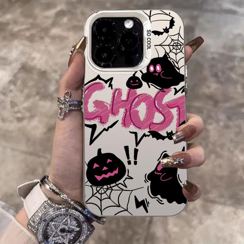 

Halloween Ghost Pumpkin Pattern Phone Case For Samsung Galaxy S25 Ultra S24 S23 S22 S21 S20 Plus FE A15 A35 A54 A55 5G Cover Galaxy S20