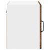 Wall Mounted Glass Cabinet PORTO Reclaimed Wood Style 40 x 31 x 40 cm Particleboard