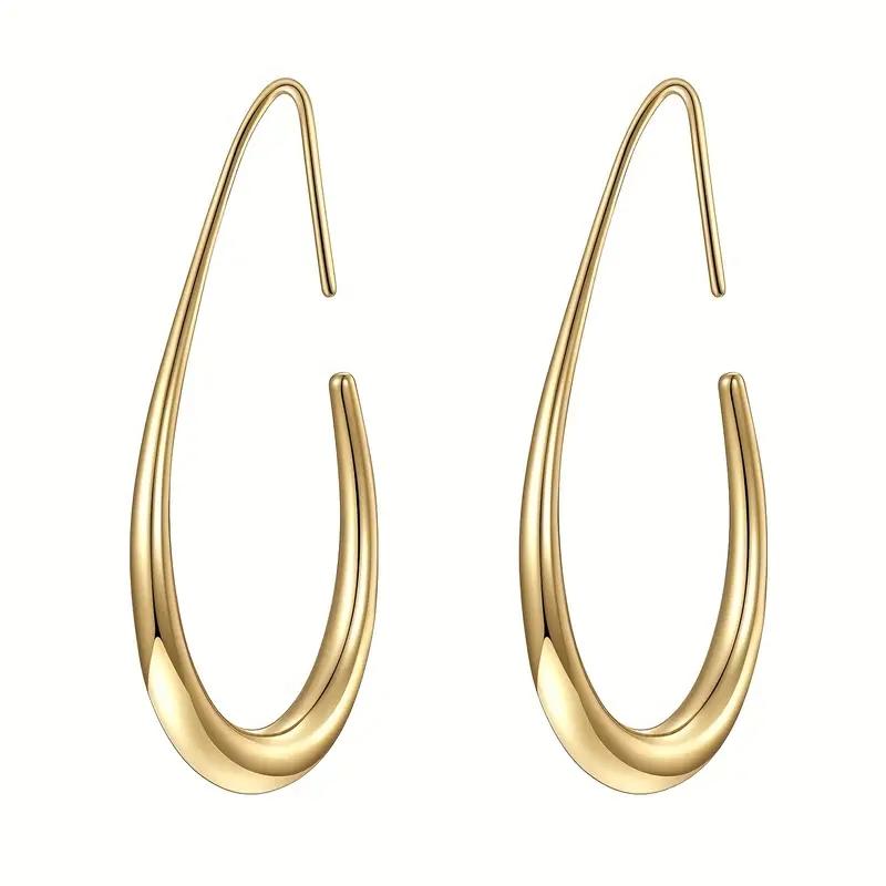 Huitan Fashion Gold Color Women's Wedding Earrings Luxury and Noble Earrings Women's Party Jewelry