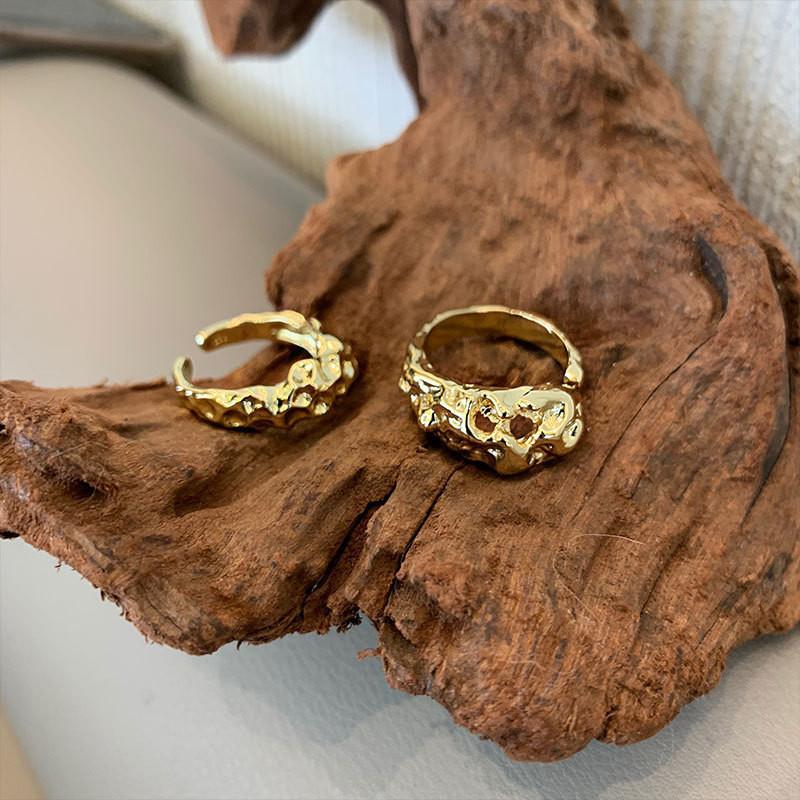 Elegant Korean Style Geometric Hollow Design Ring For Women Perfect For Fashion Enthusiasts