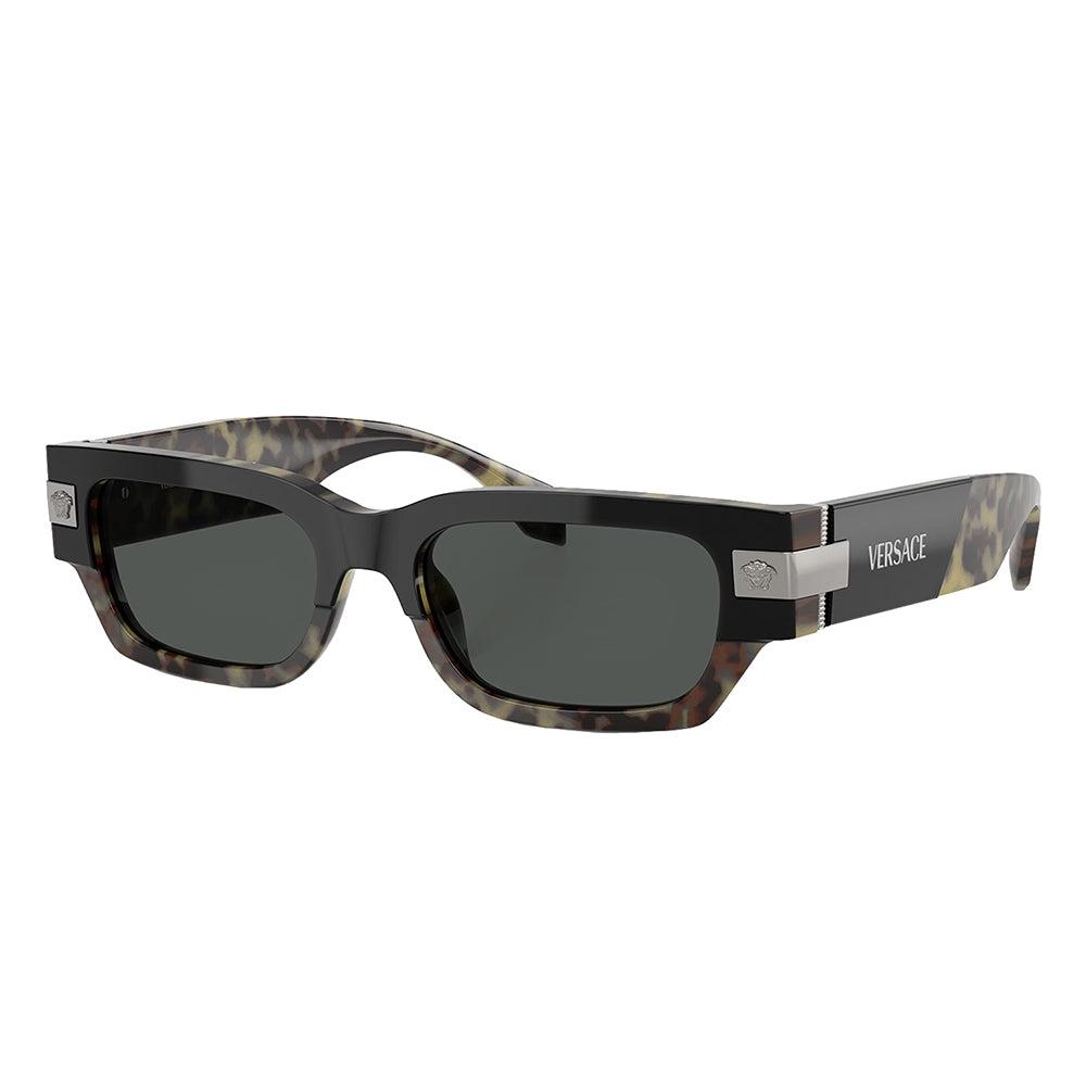 Versace Ve 4465 545687 53mm Unisex Rectangle Sunglasses Havana