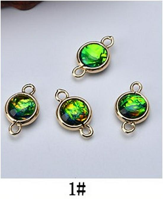 Посеребренный 14-каратным золотом Ручной работы Радужный Опаловый кулон в форме капли