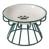 Elevated Cat Bowl For Neck Protection Stable Weighted Anti-Tip Base Modern Minimalist Home Decor