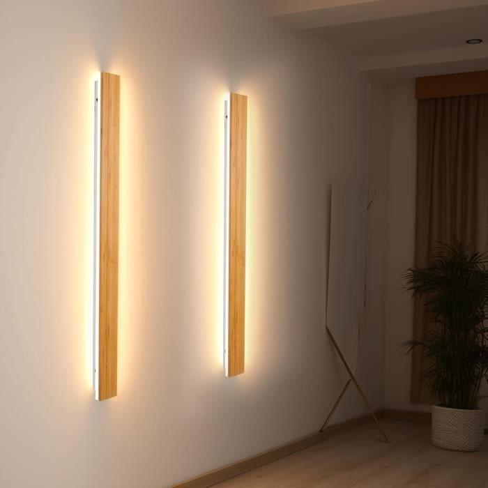 Applique murale led - aoeh - bambou - 3000k - 39w - éclairage économe en énergie