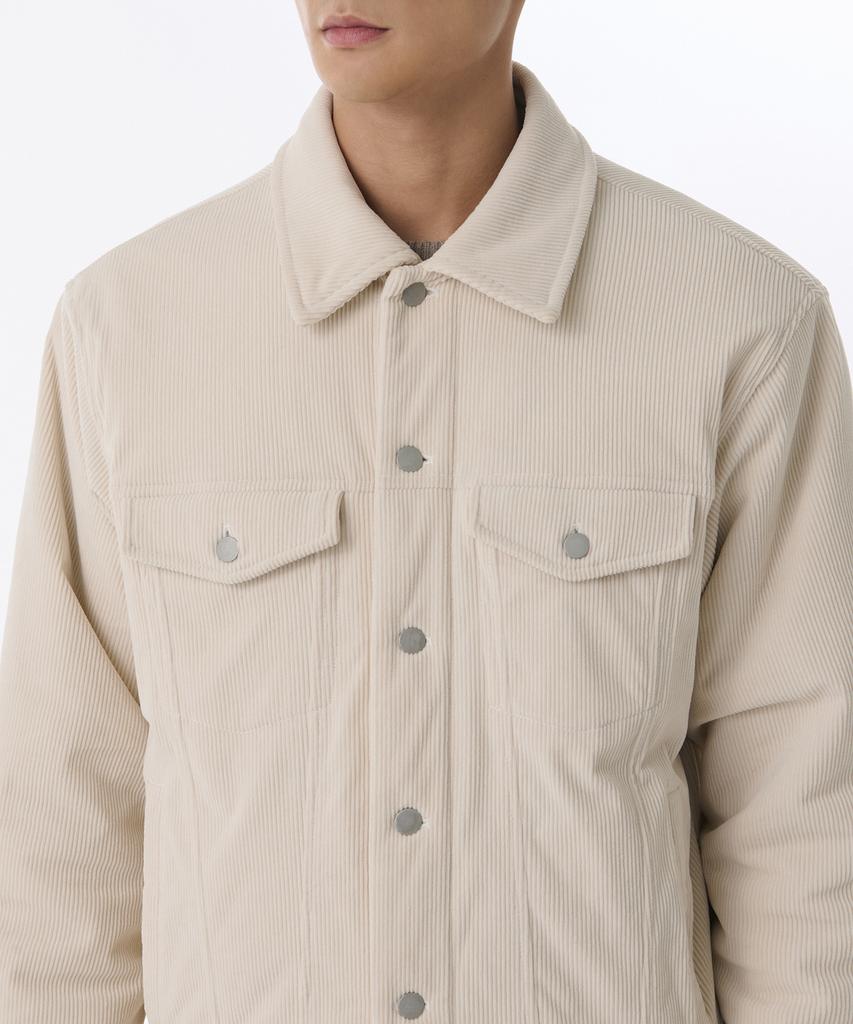 Musinsa Standard Corduroy Oversized Padded Trucker Jacket [Cream]