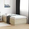 VidaXL Bed Frames with LED Lights, Double Bed with Slat Base, Bedroom Adult Bed, Modern, Sonoma Oak 3209627