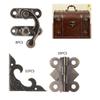 46PCS Bronze Retro Buckle Locks Metal Corner Trim Box Hinges Corner Protectors  Wood Chest