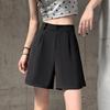 Women's Khaki High-Waisted A-Line Summer Shorts - Slimming, Petite, Ice Silk Casual Wear