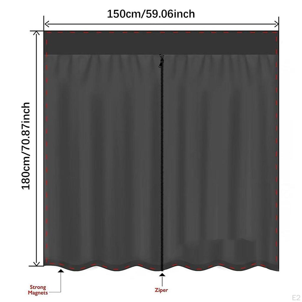 Campervans Van Net Cover Rear Door Closure Screen 2 Layer Portable Car Trunk for Automobile