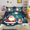 Christmas Printed Bed Cover King Size Polyester Home Textiles Teens Girl Cartoon Superior Bedroom Decor