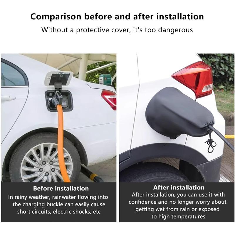 For Outdoor Use Durable Charger Port Rain Cover Oxford Cloth Charging Gun Protective Sleeve Dustproof Waterproof Cover Protector