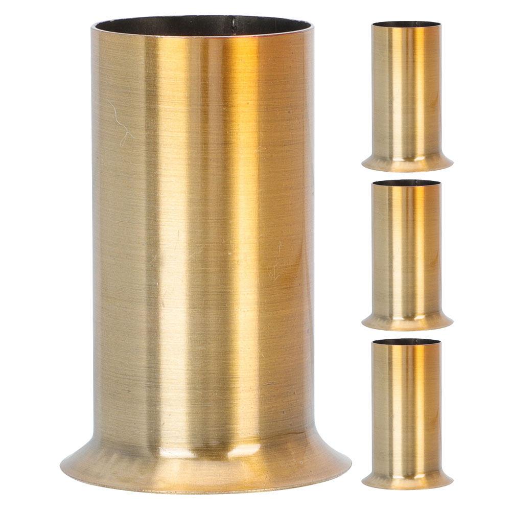 4Pcs Iron Chandelier Sleeve Covers Easy Install Replacement Base Sleeves for Candelabra Sockets Light Fixture Socket Covers Lamp