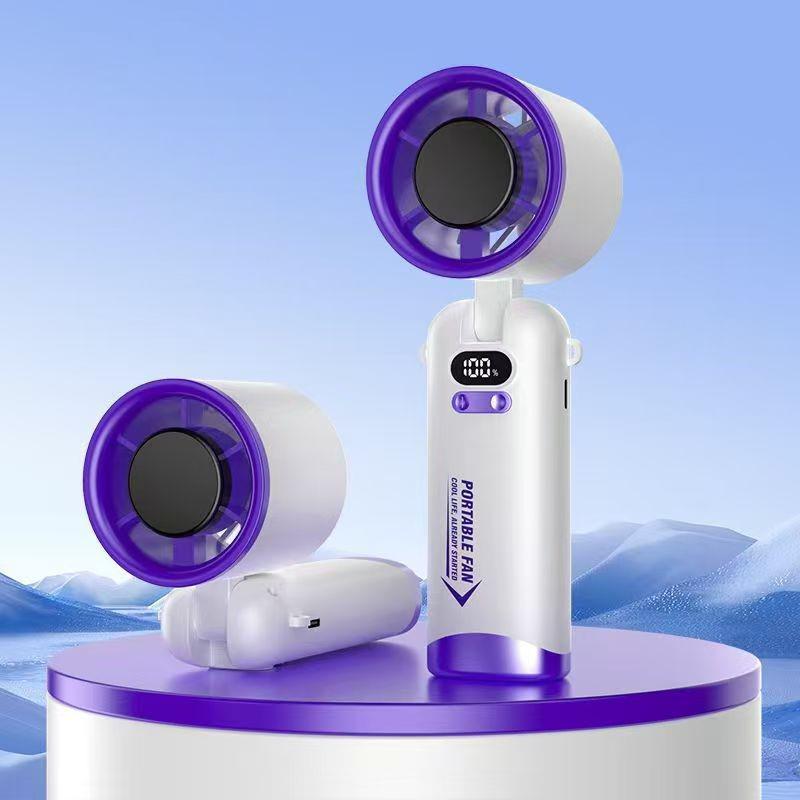 Portable Mini Handheld Fan: Silent, High-Wind Air Conditioner with Semiconductor Cooling