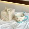 Ins Cute Creative Mug Underglaze Coffee Cup Large Capacity Breakfast Oat Cup Couple Ceramic Drinking Cup