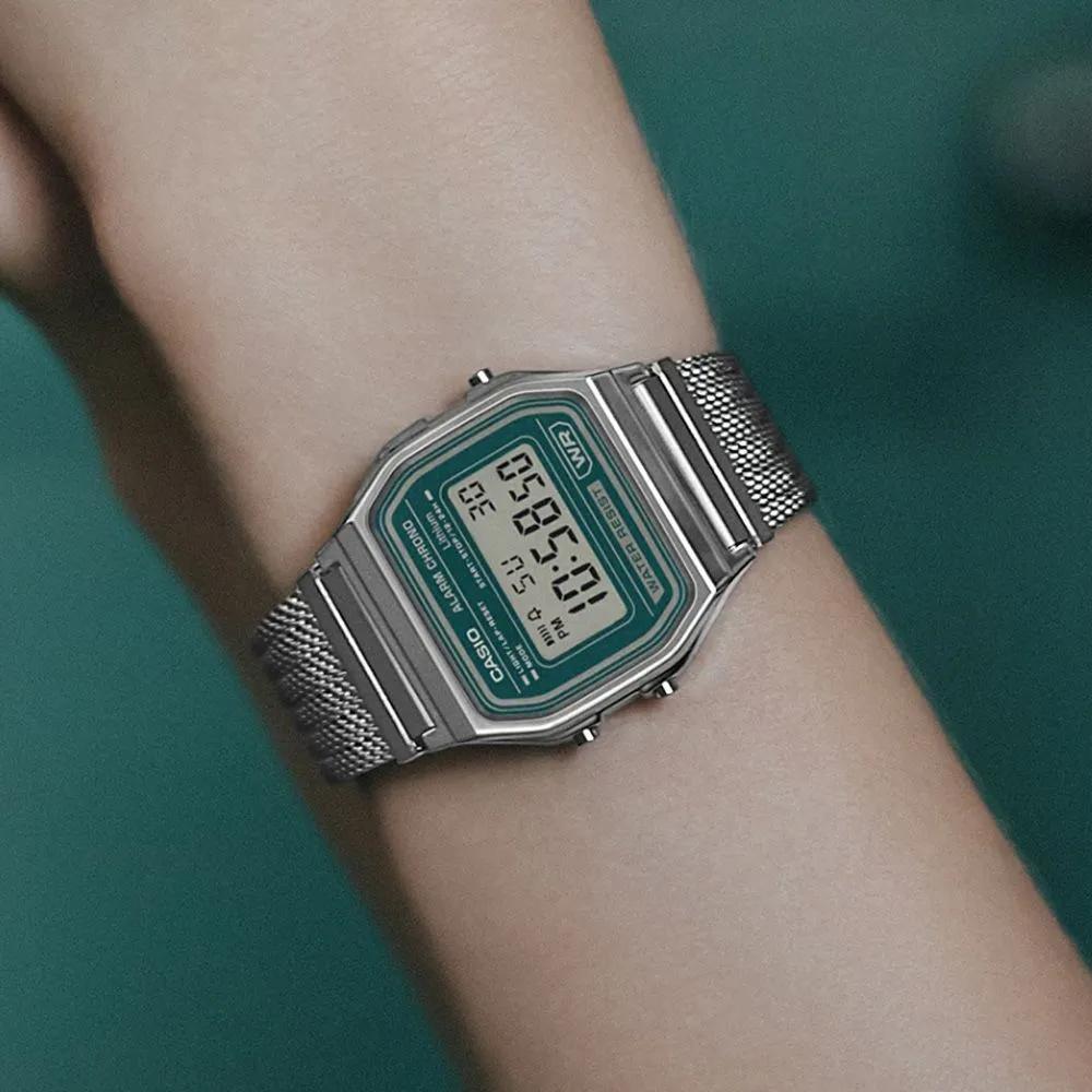 Cio Vintage Square Retro Metal Watch A-158WEM-3 Digital Watch Unisex Couple Student G-Cosmo