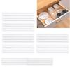 FALOFALO Drawer Flexible Kitchen Clothing Organization of 6 Clear Dividers, Acrylic, 27cm-52cm, Sliding, Extendable, Layout, Cabinet, Stationery,