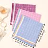 3Pcs Handkerchief Thin Pure Cotton Water-Absorbent Plaid Handkerchief Sweat-wiping Color Mixing 3Pcs