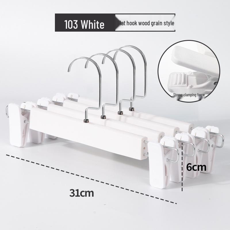 Traceless Plastic Pants and Skirt Hanger with Clips for Clothing Stores