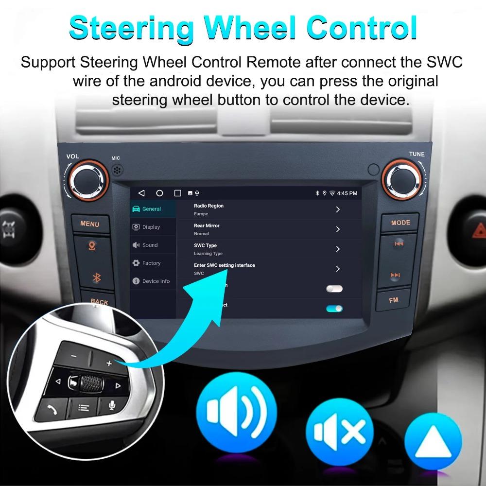 7-Zoll-geeignet für Toyota RAV4 Android Radio Multimedia Player WIFI Carplay SWC DVR GPS Rückfahrfunktion