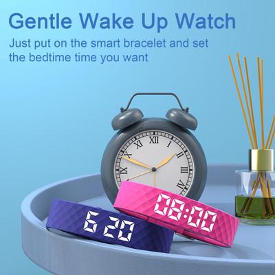 Vibrating Alarm Clock Watch Heavy Sleepers Bracelet Men Women Silent Wake-Up Smart Wearable Vibration Adjustable Wrist Band
