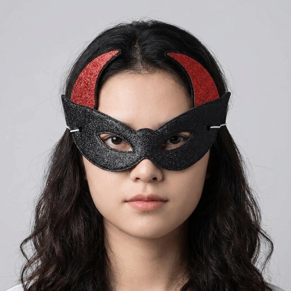 Bat Half-Face Mask Spider Halloween Festival Party Mask Novelty Masquerade Mask Rave Celebration