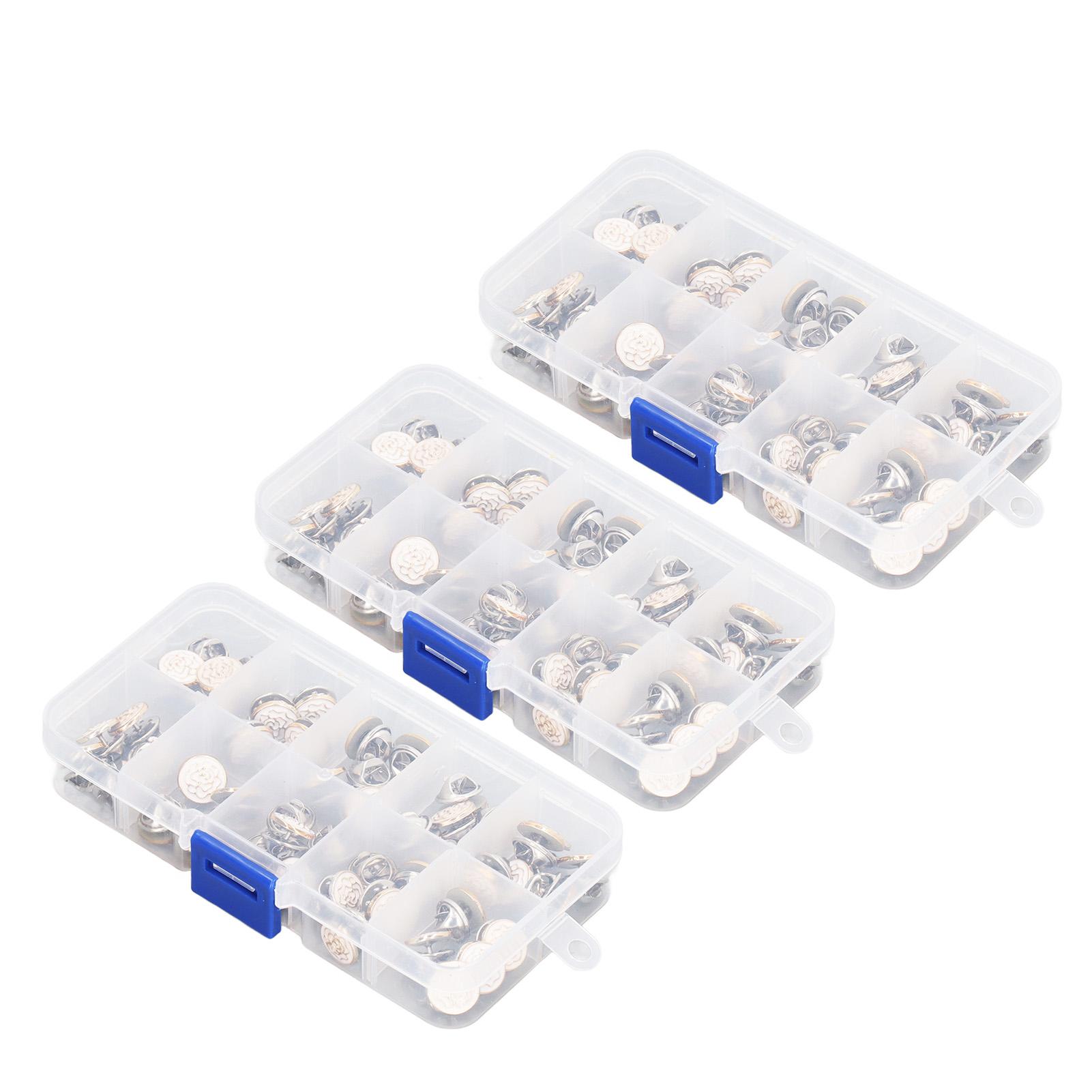 

150 шт. Пуговицы без шитья Элегантные в стиле розы Прочные пластиковые металлические Съемные пуговицы-накладки для