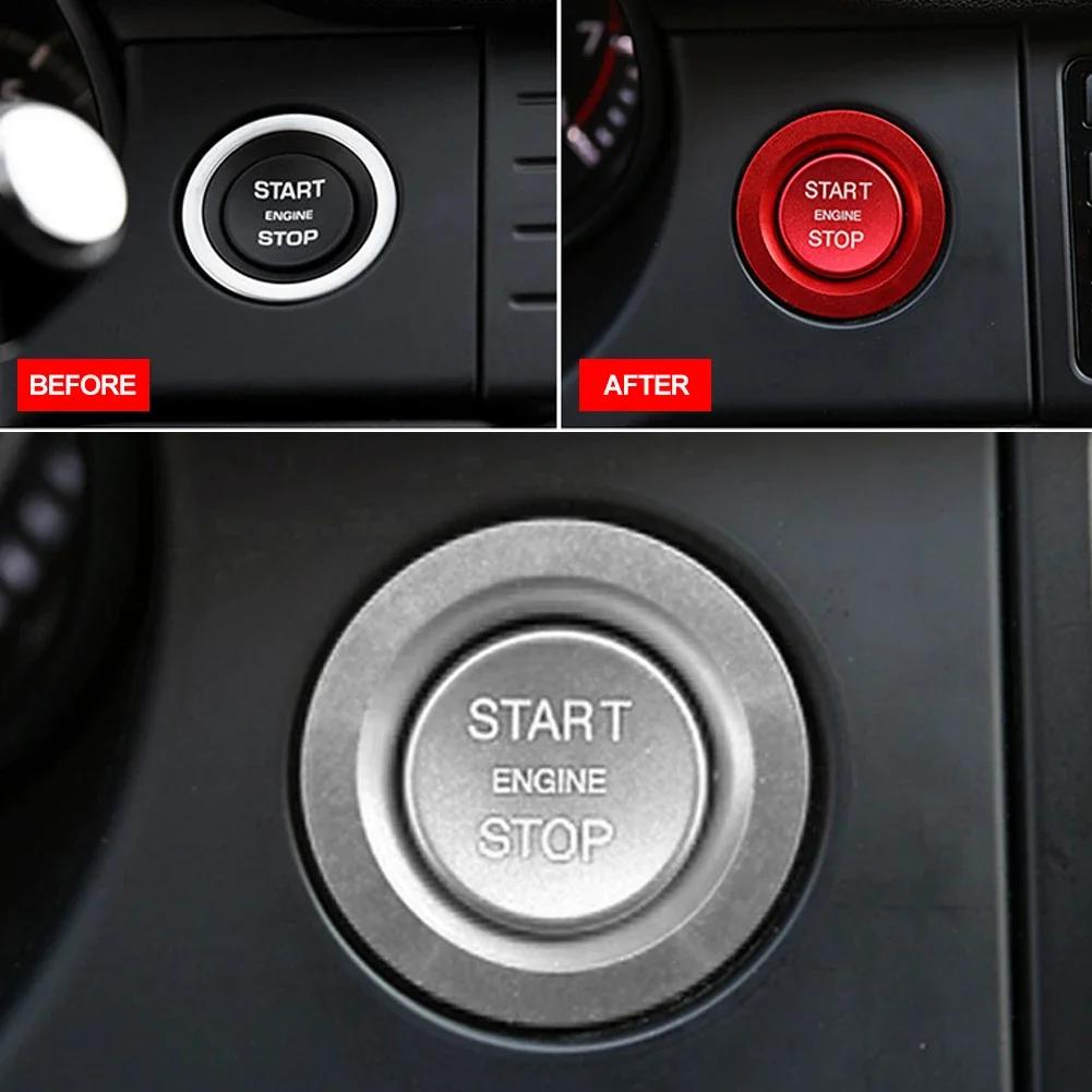 Auto Start Stop Knopf Ring Abdeckung Zierleiste Aufkleber Start Zündknopf Dekor Schalter Für Land Rover Sport Discovery LR5 Vogue Evoque