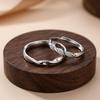 Sterling Silver Mobius Couple Rings: Light Luxury, High-End, Simple, Openable Design