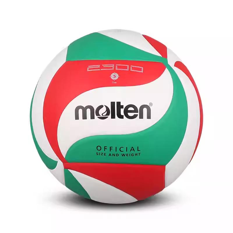 

Molten Official V5M2300 Volleyball - Durable PU Soft Leather Training Ball for Students, Size 5