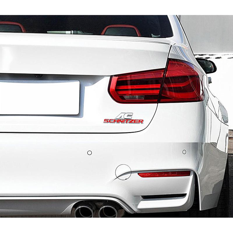 1Pcs 3D Metal AC SCHNITZER Emblem Badge Car Sticker Accessories For BMW X5 X1 E46 E90 E60 F10 F30 E39 E36 F20 E87 E92 F31 E30 ud2
