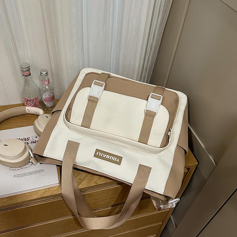 

Новый рюкзак в стиле колледжа высокой ценности, свежий и милый, косметичка с контрастной цветной вставкой, рюкзак для ученика средней школы