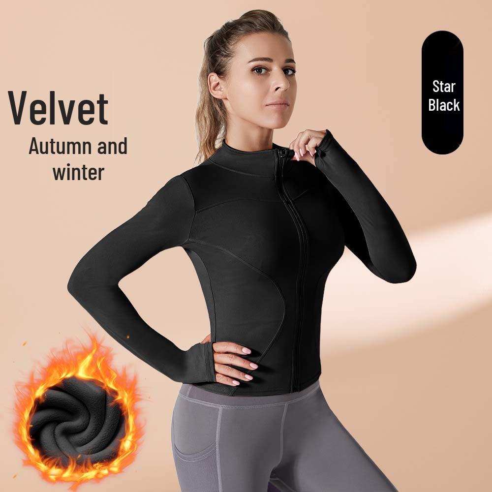 

Куртка для йоги Notting с флисовой подкладкой - Осенне-зимний облегающий спортивный топ 3XL