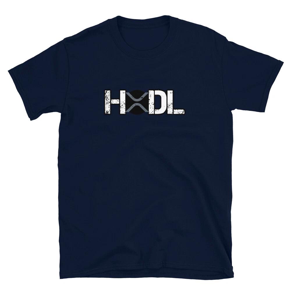 Xrp hold Distressed Dark T- Shirt XRP Crypto Trader Gift Tee XL
