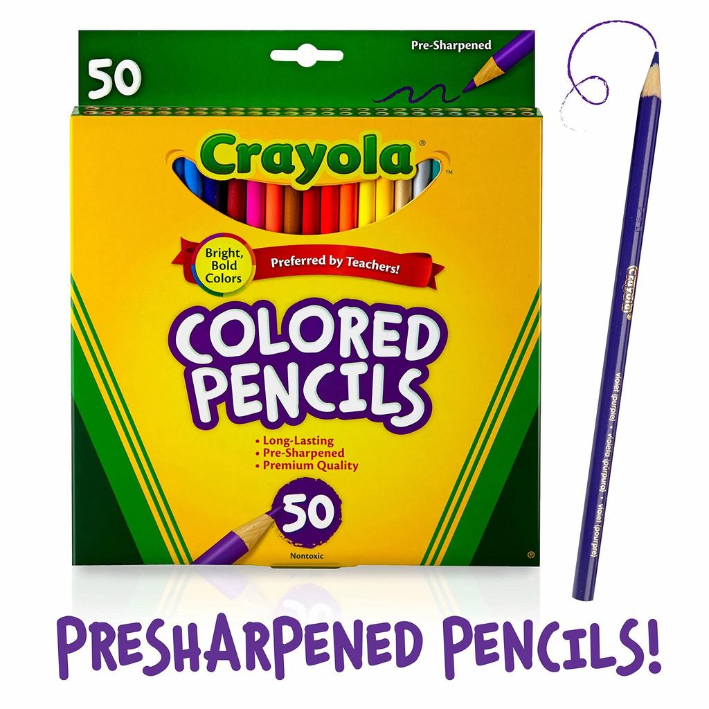 Crayola Colored Pencils, 50 Colors, Vivid Colors, 684050 (Authentic Product)