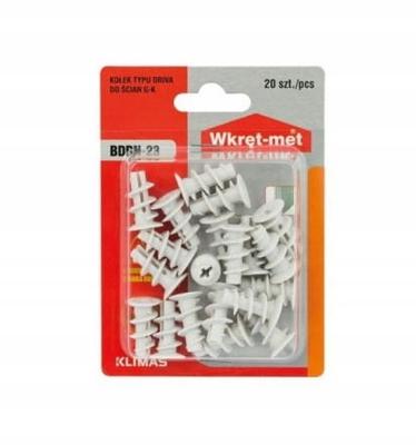 Driva Screw Dowels for Plasterboards 20 Pcs 8x23mm