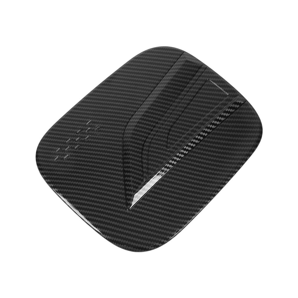 Gloss Black Carbon Fibre Style Oil Fuel Tank Cover Trim Replacement for Highlander 2020 2021 2022