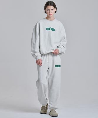 RAW LAB R Crack Logo Sweatpants (Oatmeal)
