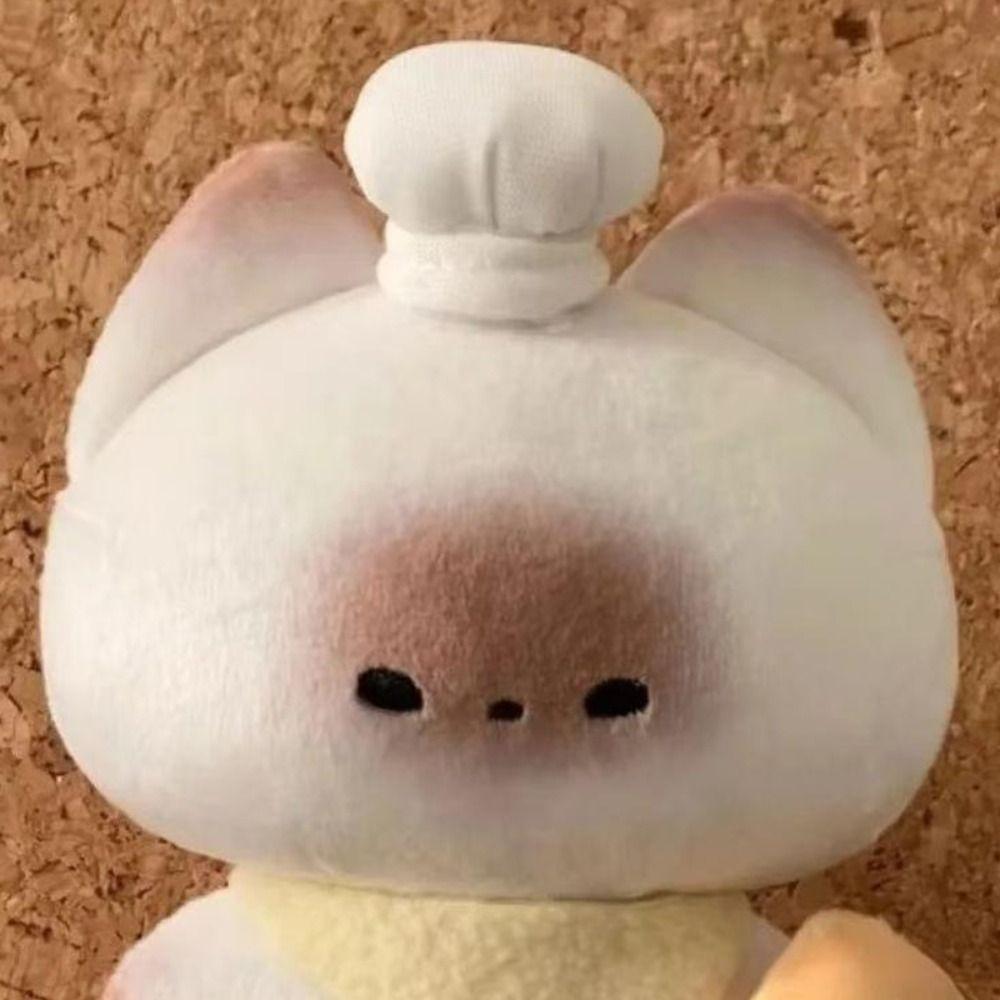 PP Cotton Bread Cat Keychain Stuffed Animal Cat Stuffed Doll Plush Cat Keyring  Hanging Ornament