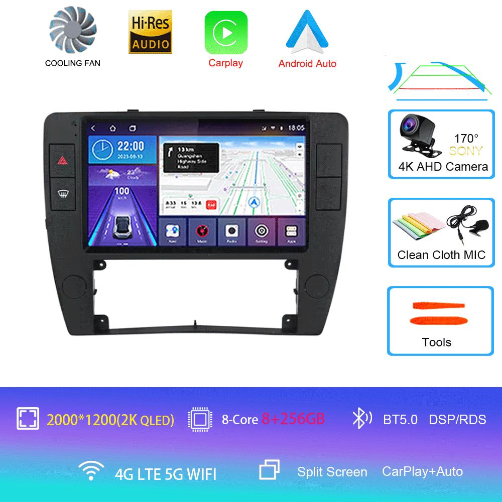 Android 14 For Volkswagen Passat B5 2000 - 2005 Car Radio Multimedia Video Player Navigation GPS 5G WIFI Carplay Auto 360 Camera