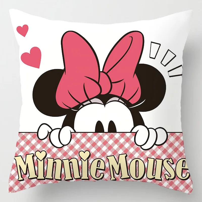 Disney Pillowcase Mickey Minnie Mouse Pillow Case \ Toys Home Decoration Gift 45x45cm