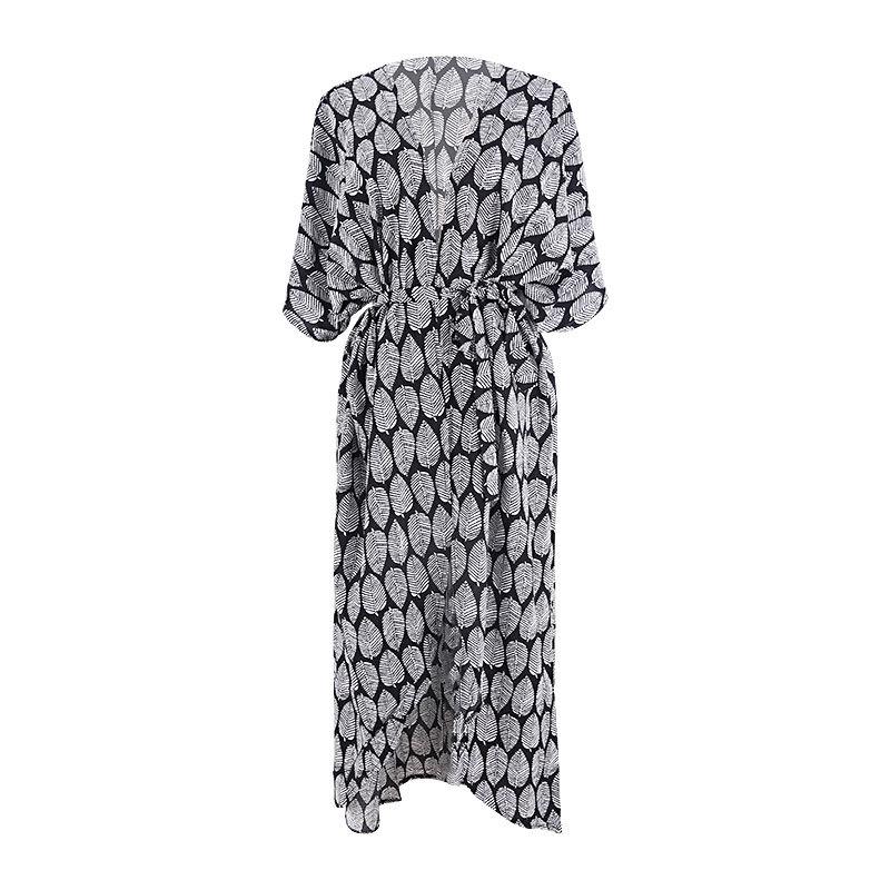 Rayon Tie-Dye Cardigan Beach Dress - Bikini Cover-Up & Sun Protection for Vacation